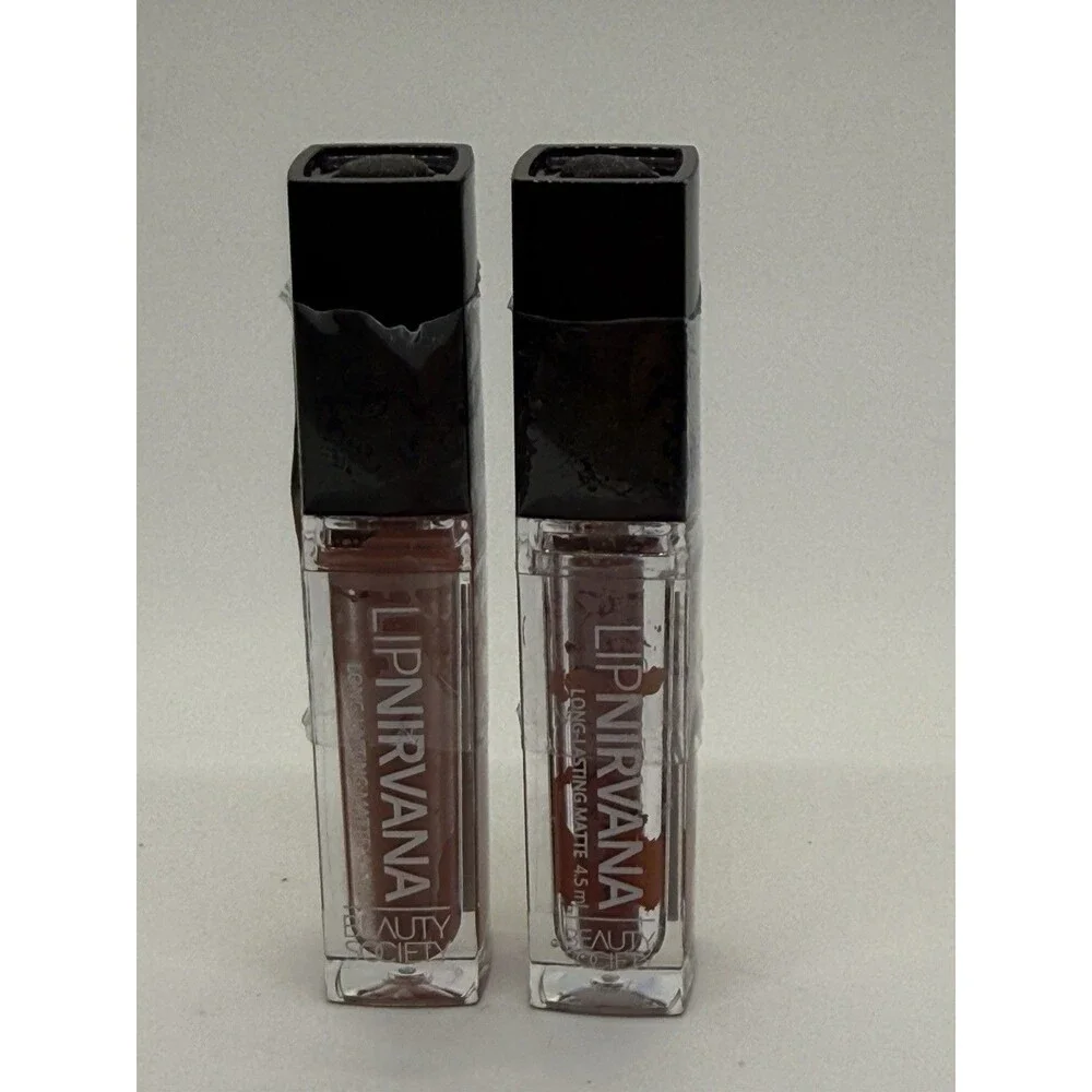 Beauty Society Lip Nirvana‎ W/Mirror Matte Lipstick Bali & Fall In Love Set Of 2